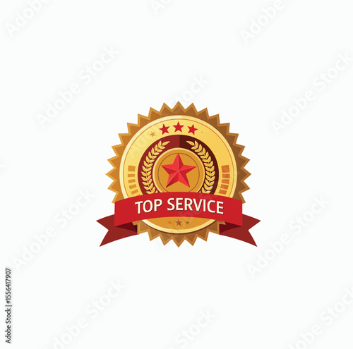 Elegant golden emblem radiating prestige and sophistication for premium branding and awards isolated on transparent background