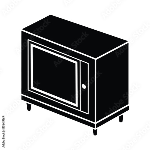compact-corner-tv-cabinet-vector-on-white-backgrou.eps