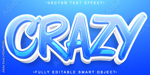  Wild Crazy Fantastic Fun Style Surreal Vibrant Design Vector Fully Editable Smart Object Text Effect