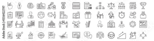 Human Talent Management Icon Set