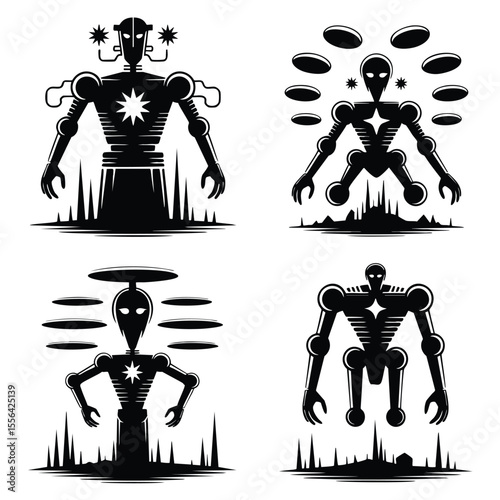 Pixel Art: Monochrome Creatures - Digital Illustrations of Mysterious Beings