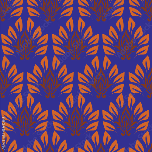 Seamless vector hand drawn pattern of blossoms and fresh branches. Floral contour background for textile or book covers, design, graphic art, printing and hobby, invitation
