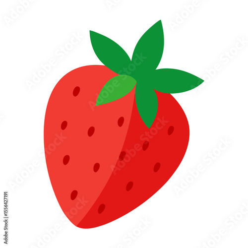 Red Strawberry vector illustration. Strawberry fruit icon.