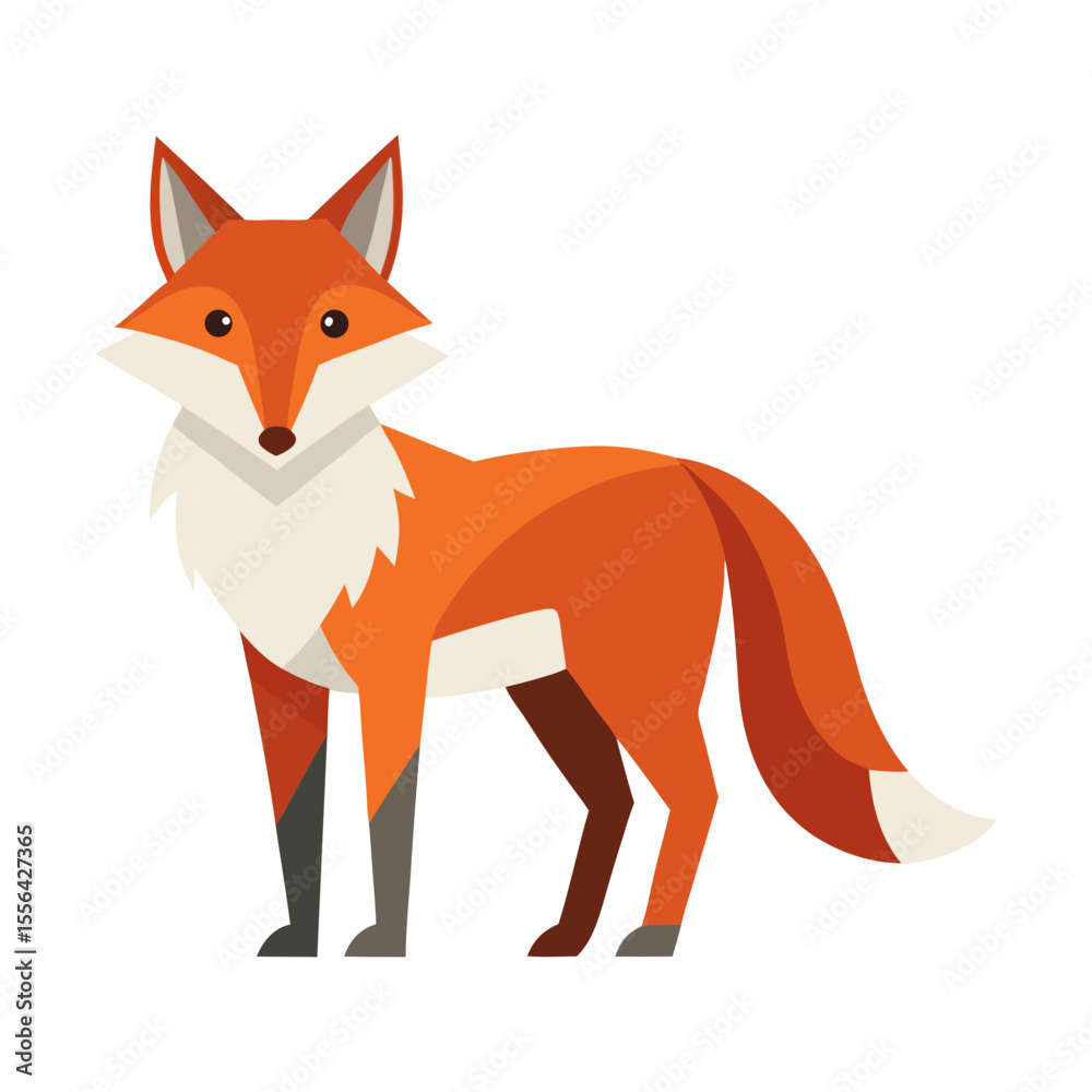 Obraz premium red fox cartoon