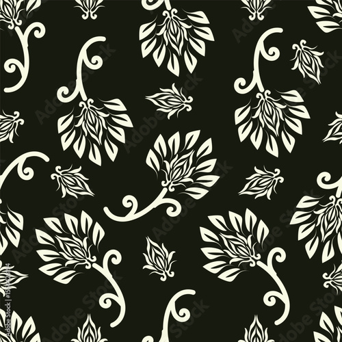vintage floral seamless pattern. Rich with nostalgia and classic elegance, this pattern evokes the charm of a bygone era for print and textile