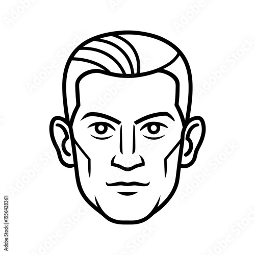 forehead line art vector medical drawing