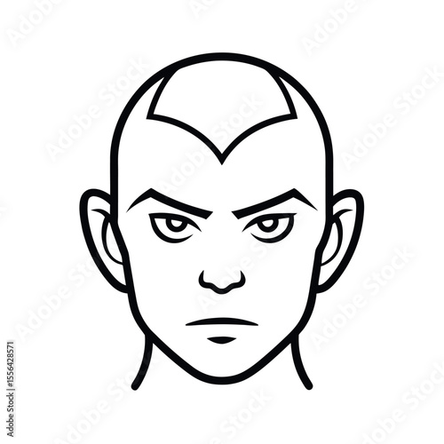 forehead line art vector head part image