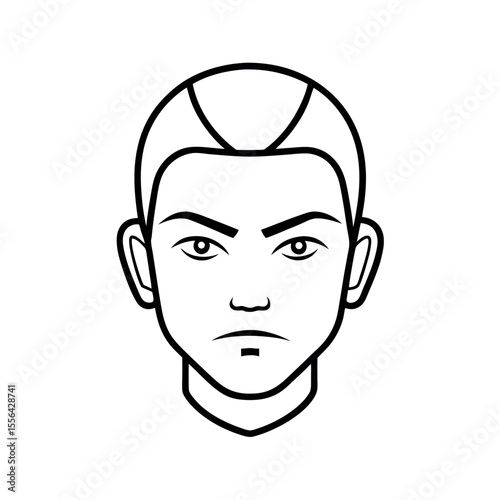 forehead line art vector anatomy outline