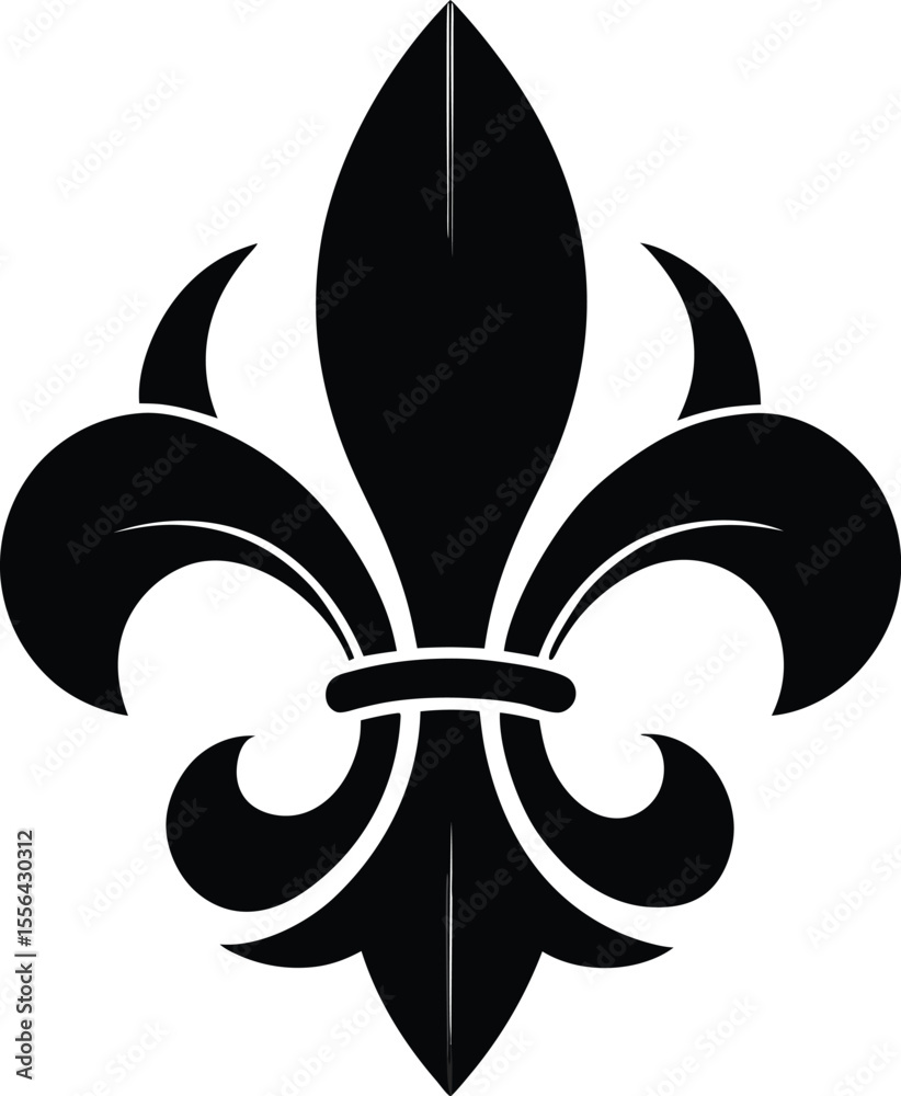 Elegant Fleur-de-lis Design A Classic Heraldic Symbol Elegant Fleur-de-lis Design A Classic Heraldic Symbol