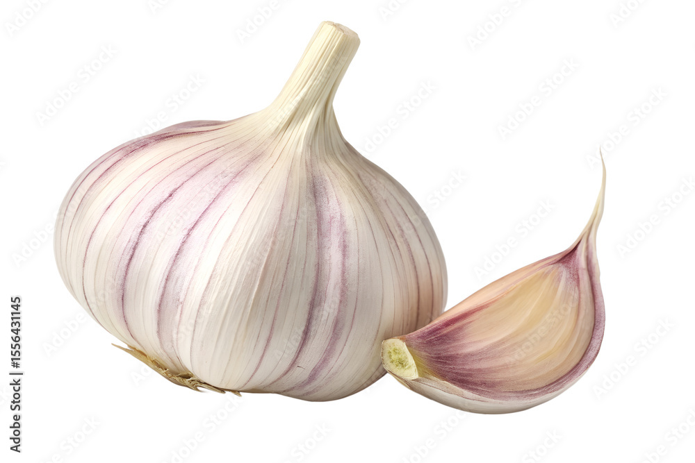 Obraz premium Single Garlic Clove - Aromatic Cooking Ingredient
