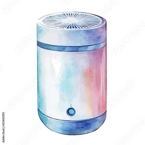 watercolor of Air Purifier, vector, isolated on a white background.