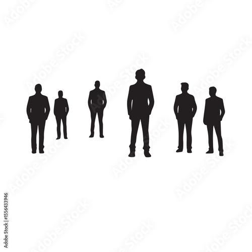 Individuality in Society Icon silhouette