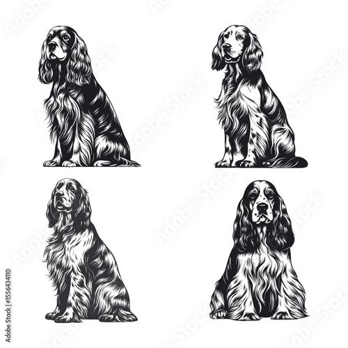 English Setter Dog Svg