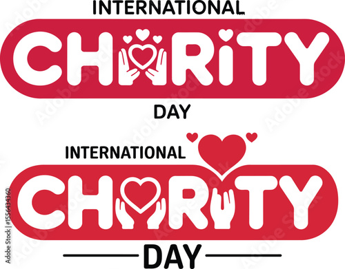 International Day of Charity Illustration with Hands and Hearts Symbolizing Love and Support on September 5th Promoting Generosity