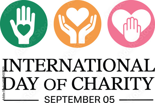 International Day of Charity Illustration with Hands Holding a Heart Celebrated on September 05 Promoting Philanthropy and Social