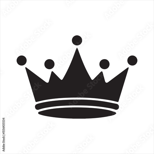 Elegant Crown Silhouette Vector Design