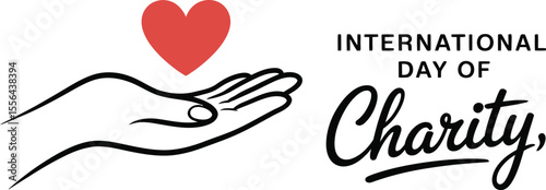 Colorful Hands Bordering International Day of Charity Text a Celebration of Philanthropy and Global Solidarity Promoting Giving Back