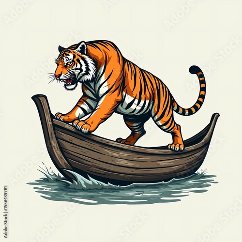 Tiger logo, climb a junk, with some details