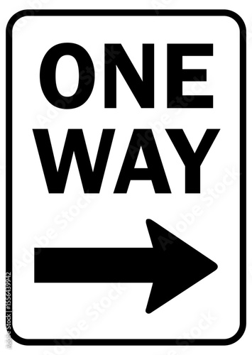 one way sign design for templates.