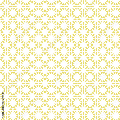 Yellow Floral Tile Seamless Pattern Background
