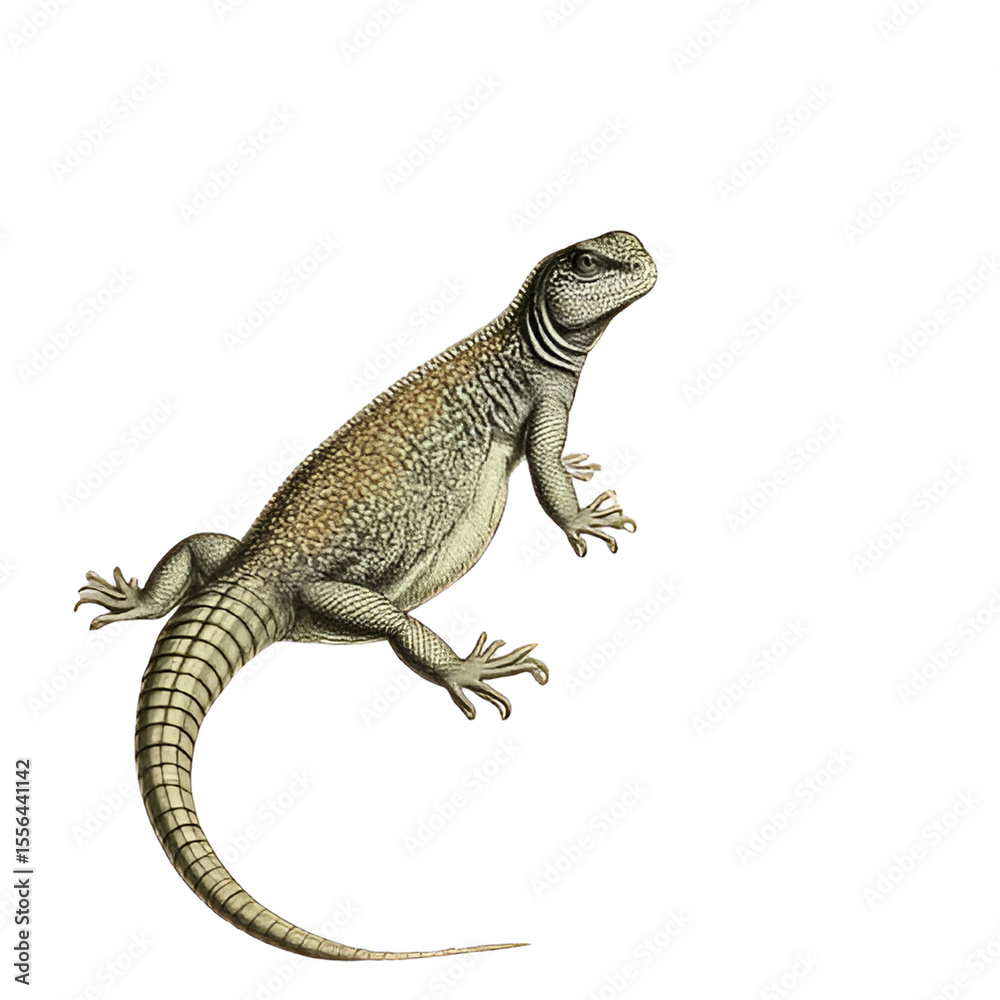 Obraz premium lizard on white background