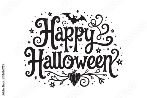 Happy Halloween T-Shirt Design Vector Spooky SVG and PNG for Apparel
