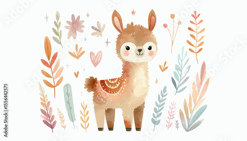 illustration of a lama