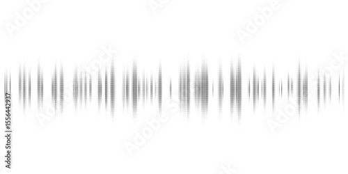 Black and white halftone background. Abstract illustration of round particles. The dots form shapeless images.
