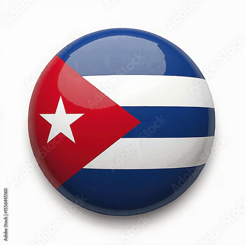 Circle Cuba Flag on Transparent Background – Round Cuban Flag PNG, Patriotic Vector Design, National Symbol

