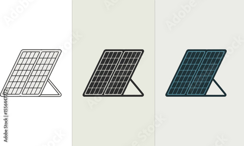 Solar panel illustration vector design for renewable energy and sustainable technology solutions usage editable stock vector illustration