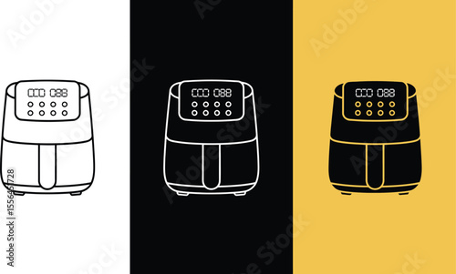 Air fryer cooking appliance vector illustration for kitchen and healthy eating concept design 100 editable stock vector illustration