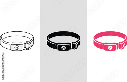 Find the best dog collar for your pet shop adjustable collar safe collar pet collar for small dogs editable stock vector illustration