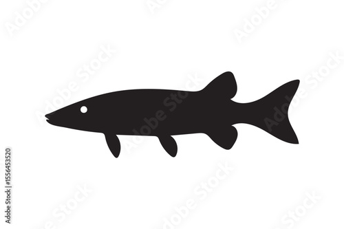Pike fish silhouette