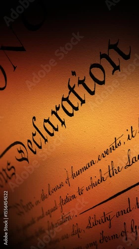 Dramatic USA Declaration - Iconic Historical Page Text Passing Vertical Screen - Close Up Pan - I
Realistic artistic cinematic 3D animation with burning flame reflection effect
