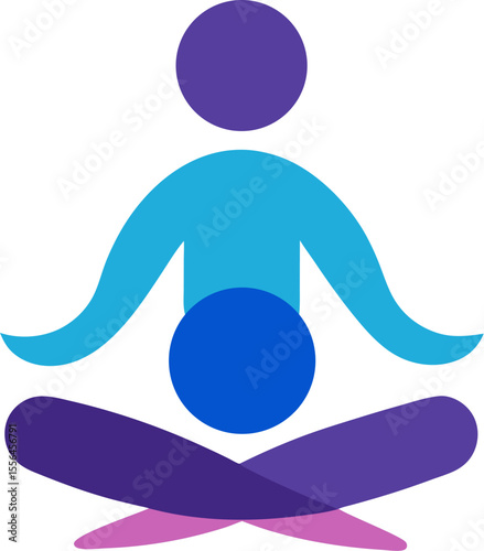 Person In Yoga Lotus Pose Meditation Vector Icon
