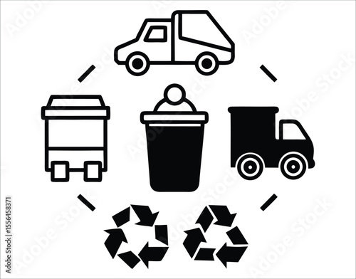 Silhouette Style Eco-Friendly Icon Pack