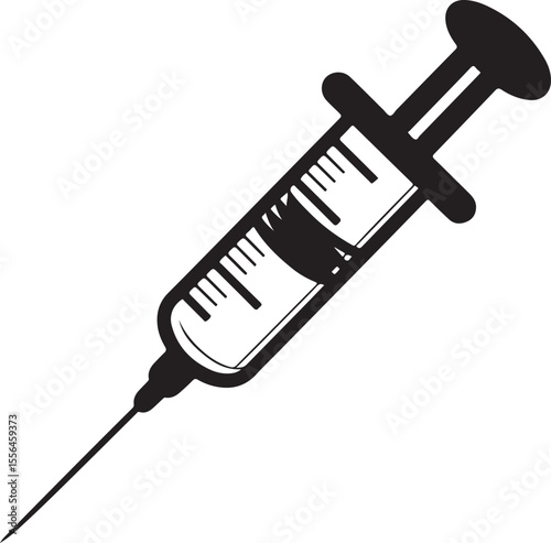 Syringe Sketch Health Art Minimalist Needle Design Healthcare Illustration