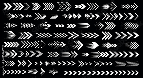 Collection of Diverse Arrow Shapes Vector Graphics for Design