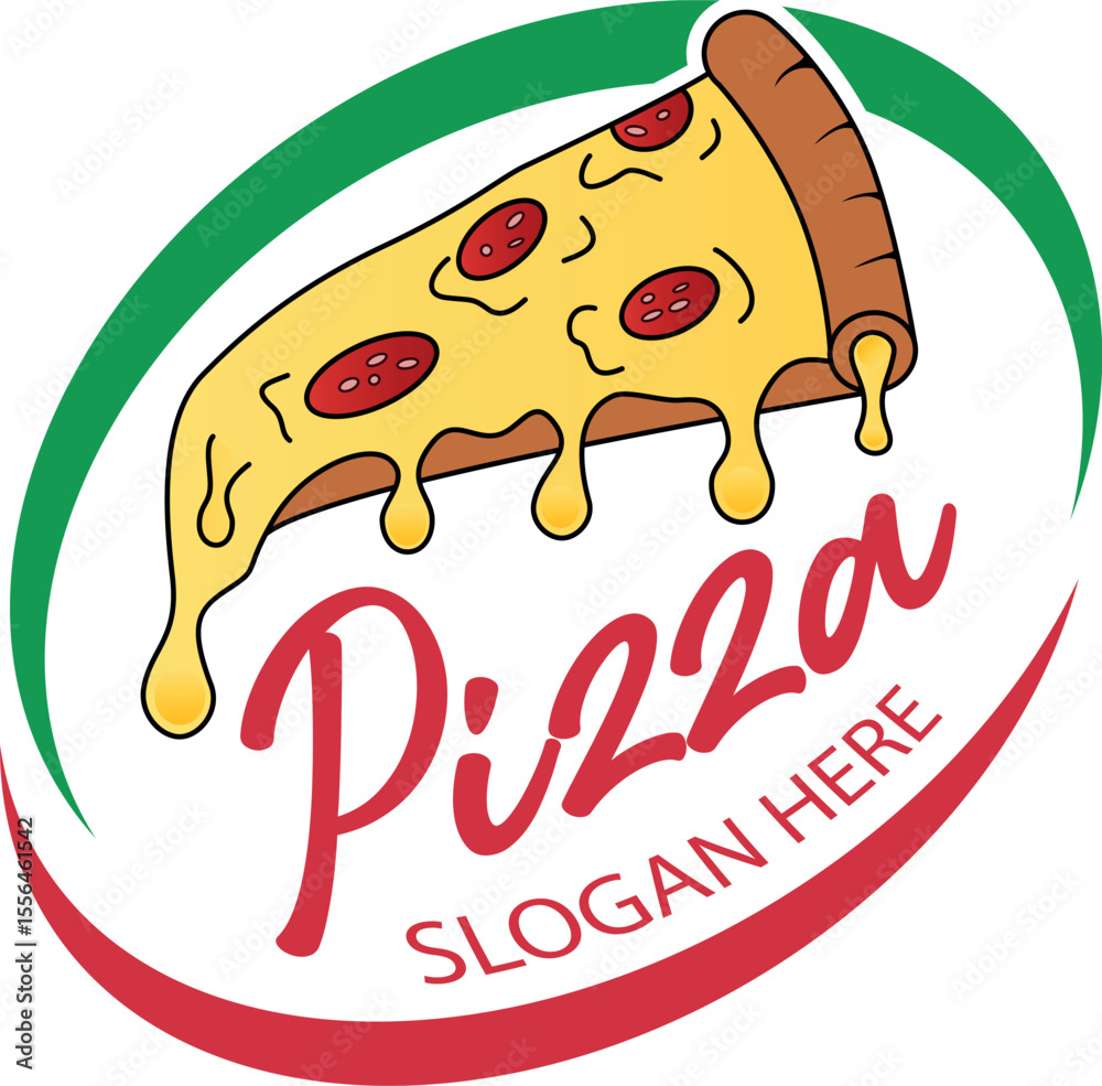 Pizza, Restaurant, Italienisch, Essen - Logo, Icon, Vektor Design