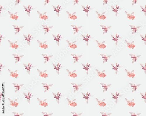 pink tiny flower as seamless pattern background