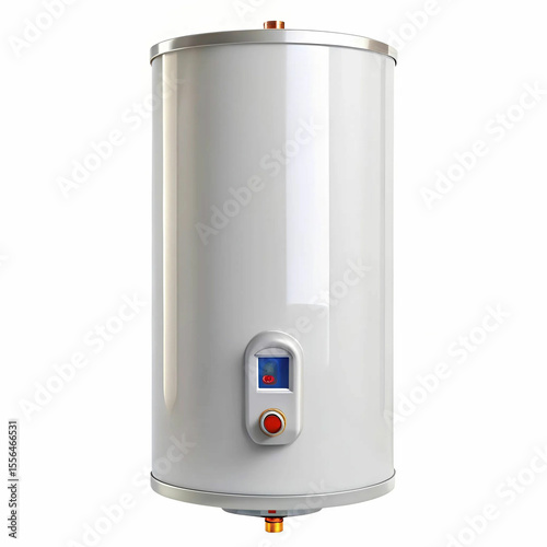 An electric boiler water heater isolated on a white background