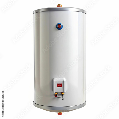 An electric boiler water heater isolated on a white background