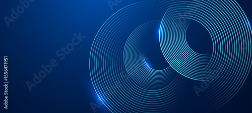 Abstract glowing concentric swirl background