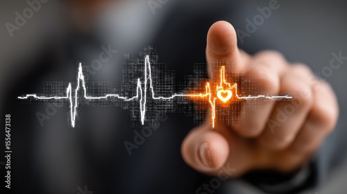 Doctor Accessing Healthcare Analytics Data on Digital Interface