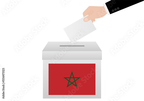 Election in Morocco. Election Concept. Vector Illustration.