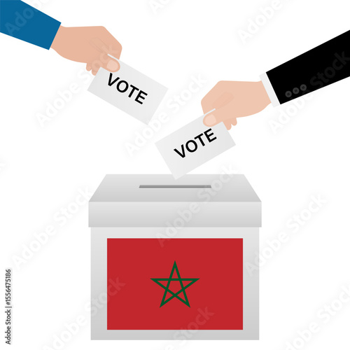 Election in Morocco. Election Concept. Vector Illustration.
