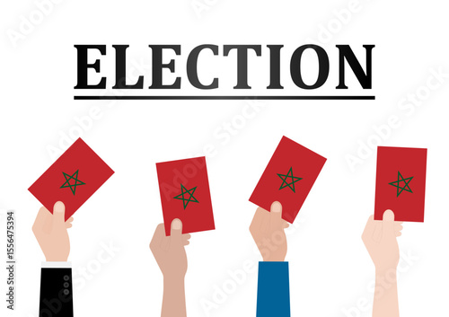 Election in Morocco. Election Concept. Vector Illustration.