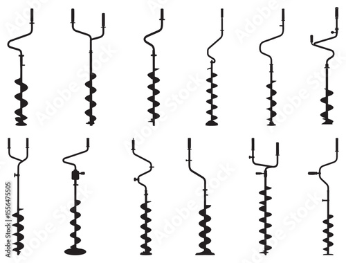  ICE AUGER SILHOUETTE