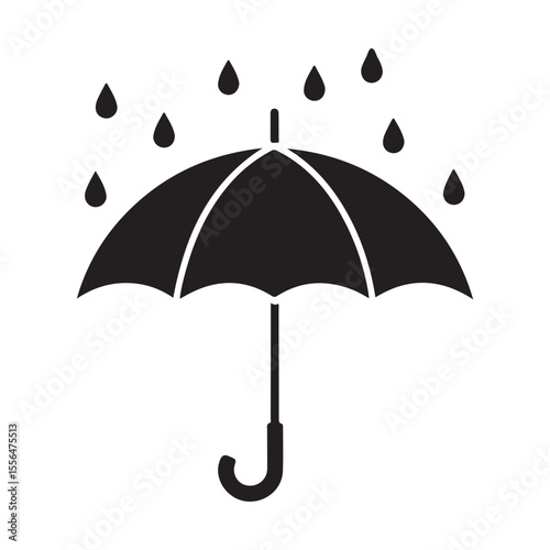 Umbrella silhouette vector illustration design. Umbrella icon design.
