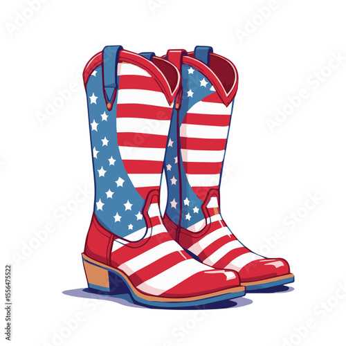 colorful american flag theme rubber boots